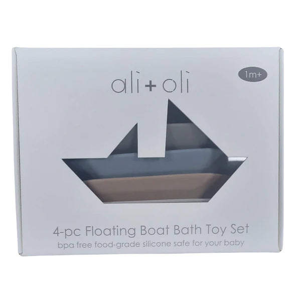 Ali + Oli 4-pc Floating Boat Bath Toy Set