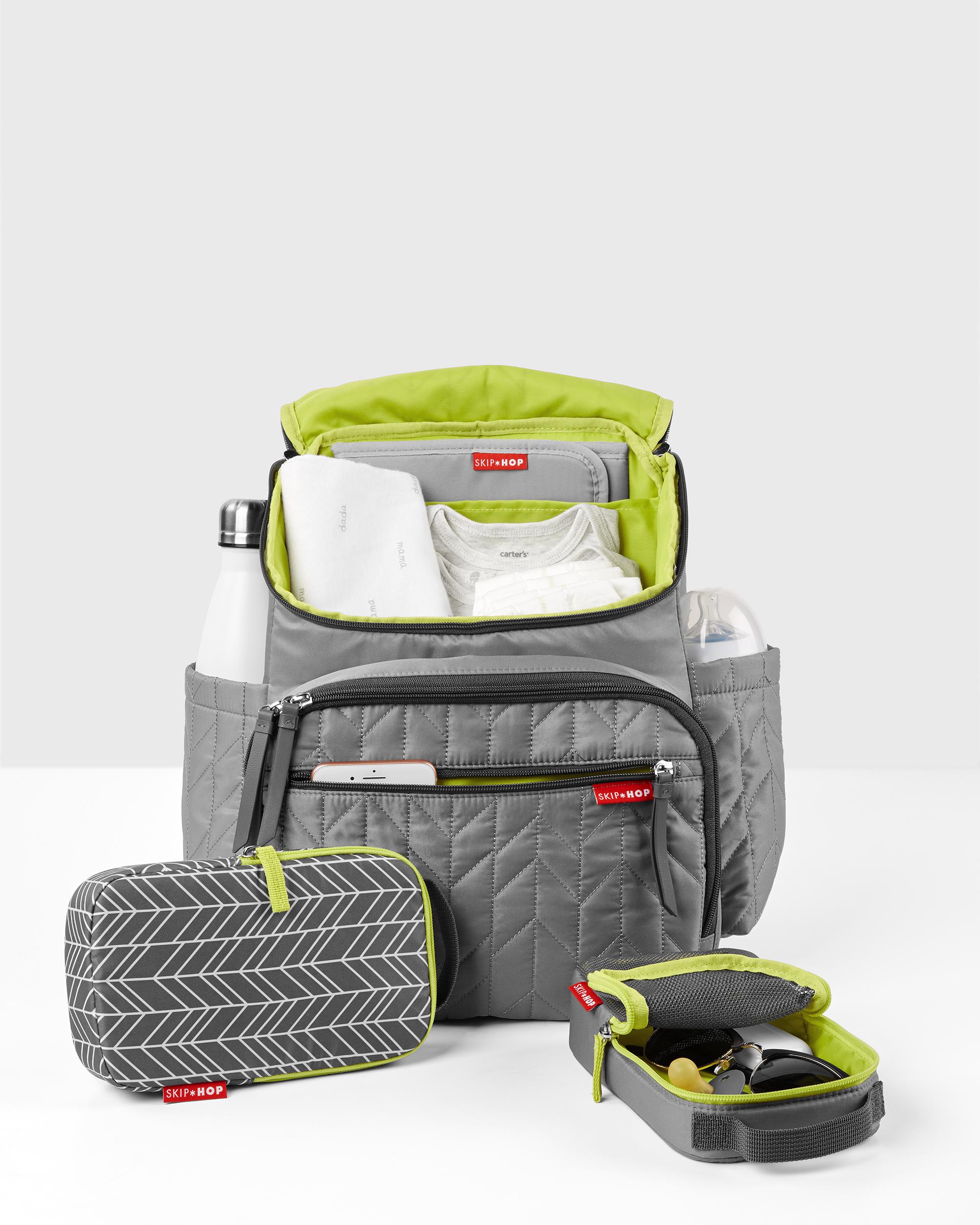 Gray skip hop diaper bag best sale