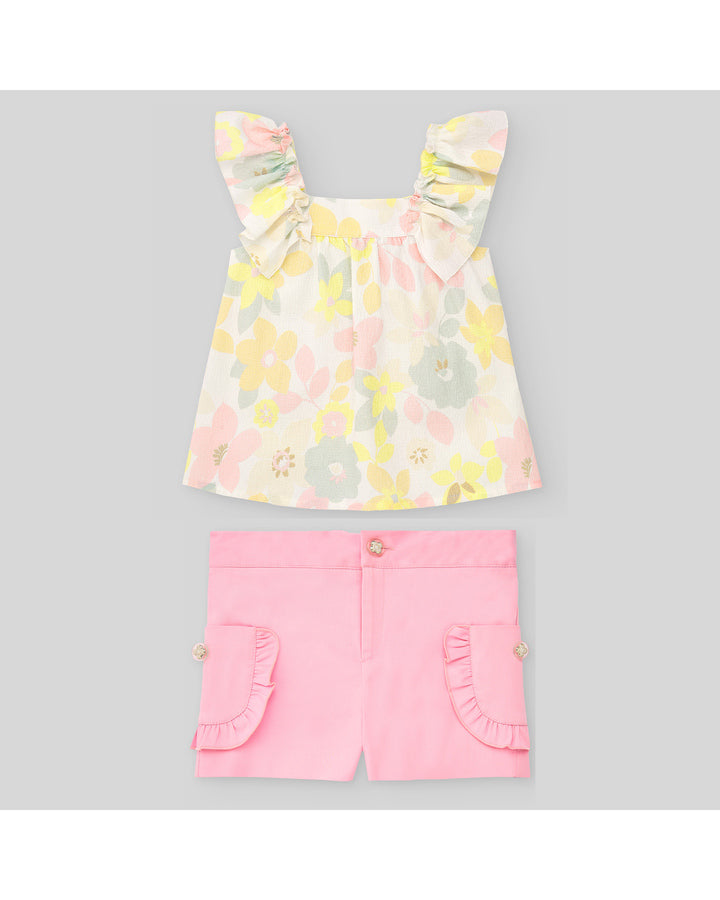 Paz Rodriguez Conjunto Infantil Estampado Floral "Palma"