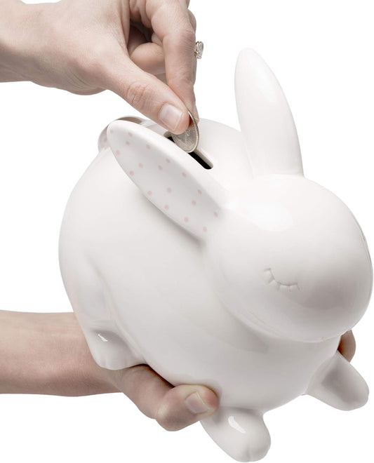 Pearhead Ceramic Bunny Bank