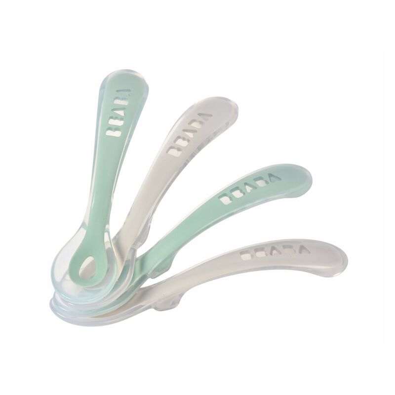 Beaba Set OF 4 2nd Age Silicone Spoon