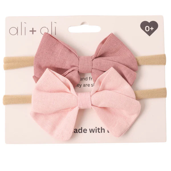 Ali + Oli Headband Bow (Set of 2)