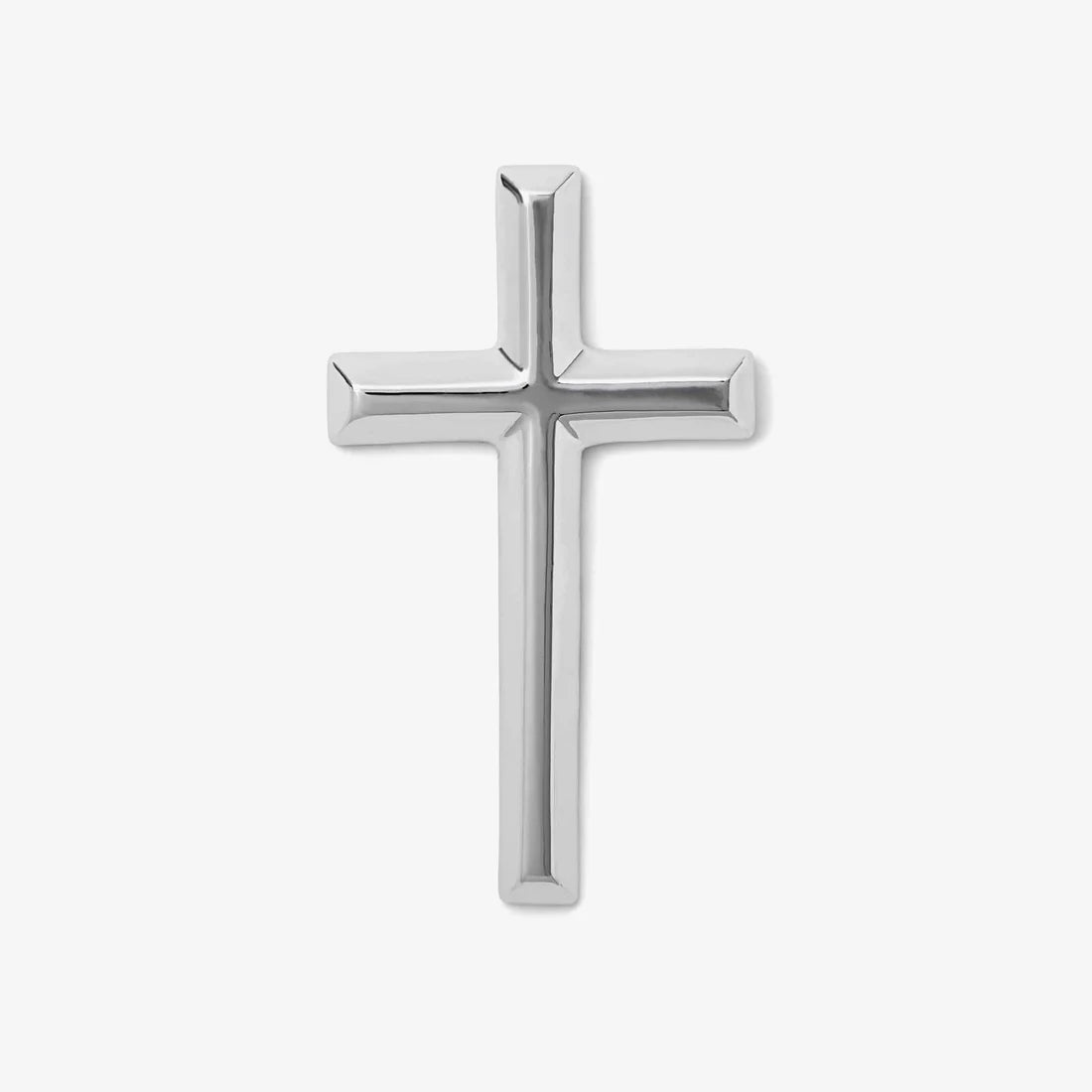 Elegant Baby Ceramic Cross - Silver