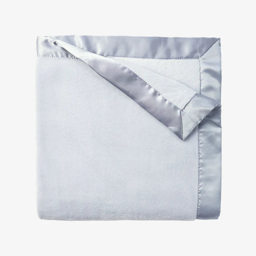 Elegant Baby Satin Trim Flannel Fleece Blanket