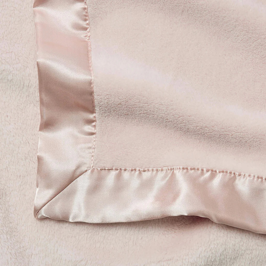 Elegant Baby Satin Trim Flannel Fleece Blanket