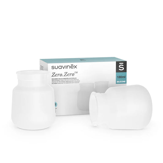 Suavinex Repuesto Bolsa Silicona para Biberón Zero Zero 2 Unidades 180 ML