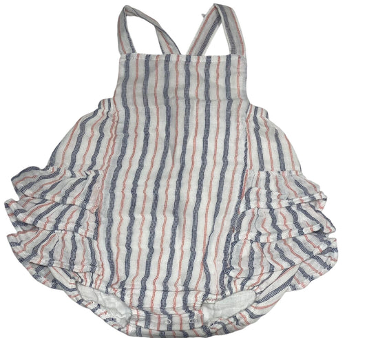 ANGEL DEAR NAUTICAL TICKING STRIPE Shortie Romper