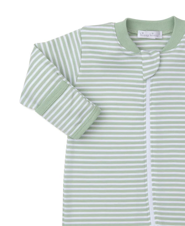 Kissy Kissy Footie Zip Bears Green