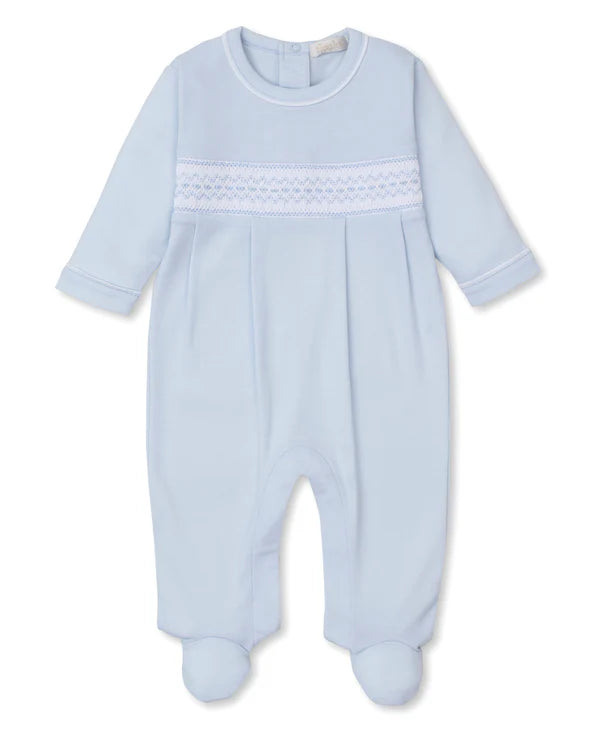 Kissy Kissy CLB Fall 24-Footie w/ Hand Smk Light Blue