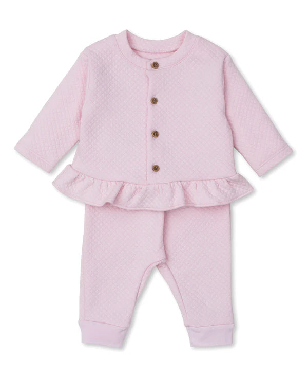 Kissy Kissy Love Pink Jacquard Pant Set