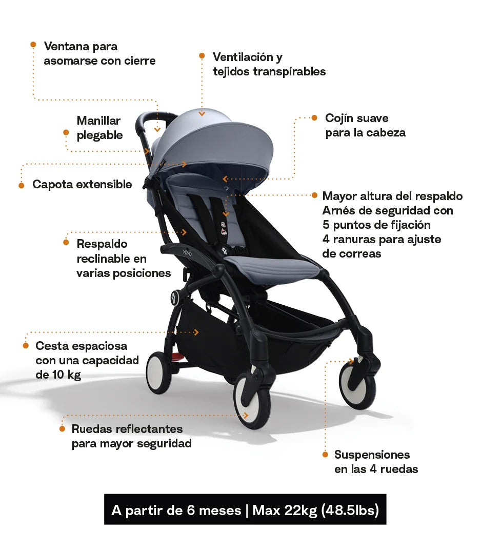 Stokke® YOYO³ Stroller From 6 Months / Frame Black