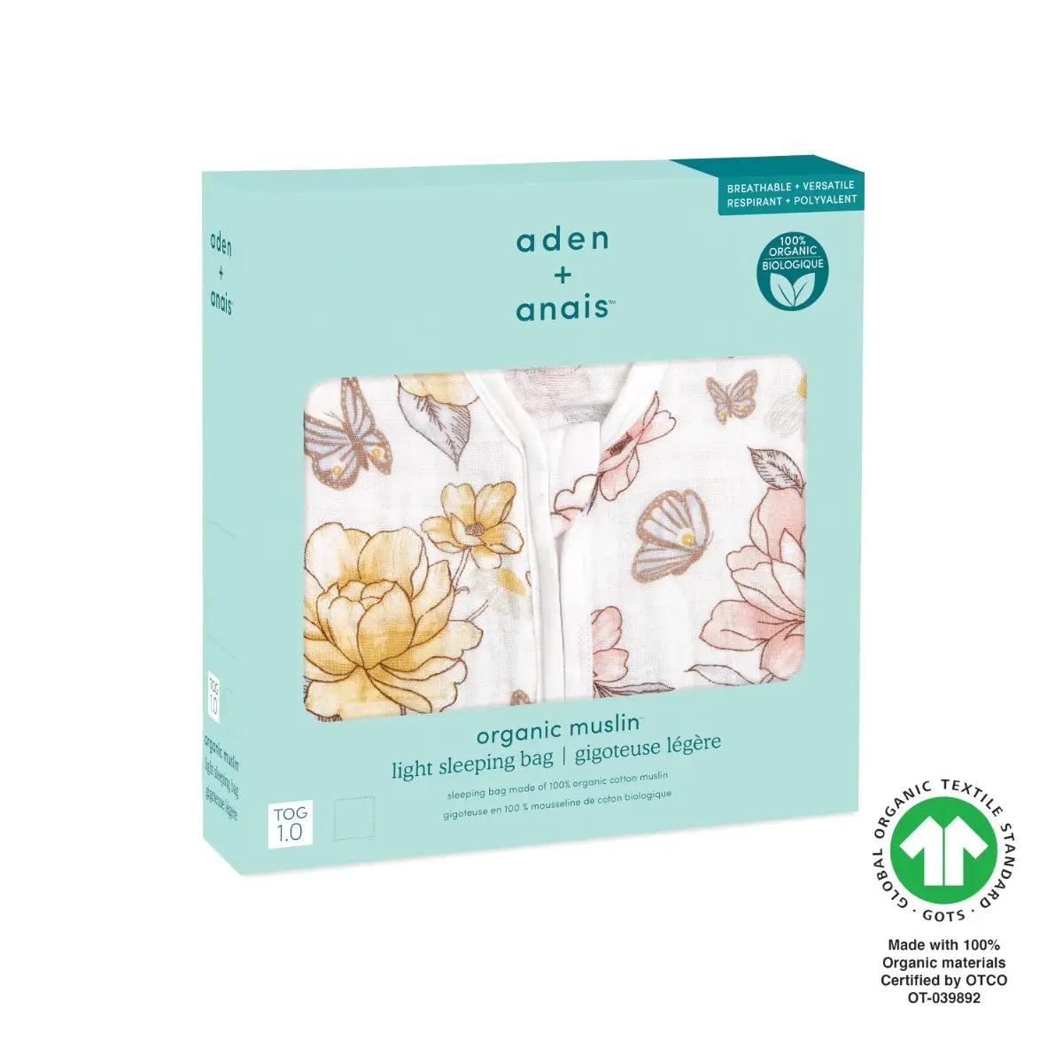 Aden + Anais Sleeping  Bag Organic Earthly