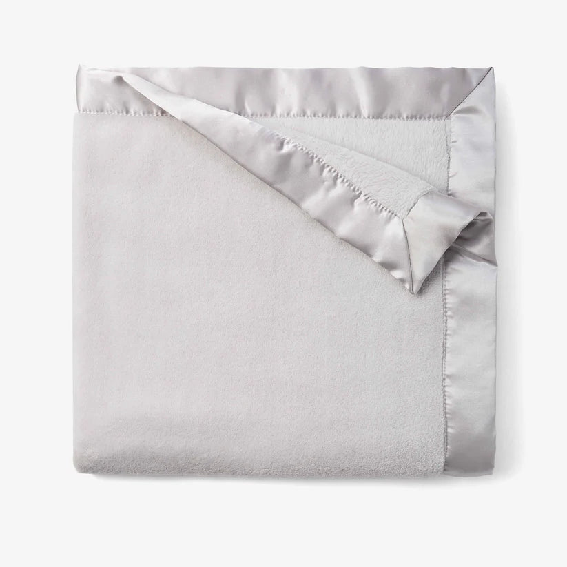 Elegant Baby Satin Trim Flannel Fleece Blanket