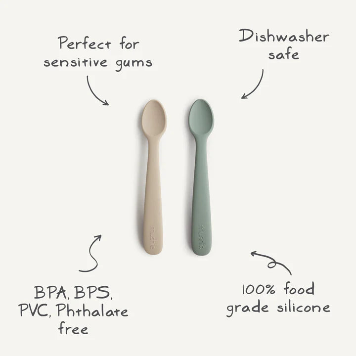 Mushie Silicone Feeding Spoons 2-Pack