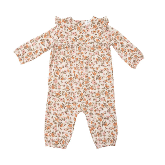 Angel Dear Autumn Days Romper W/Ruffle Sleeve