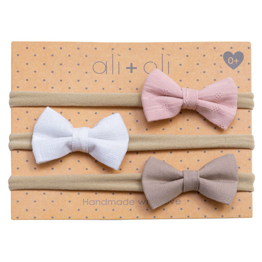 Ali + Oli Headband Bow (set of 3)