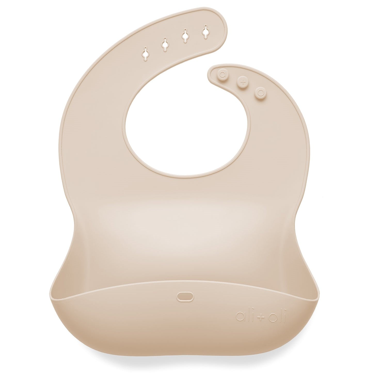 Ali + Oli Silicone Baby Bib Roll Up & Stay Closed