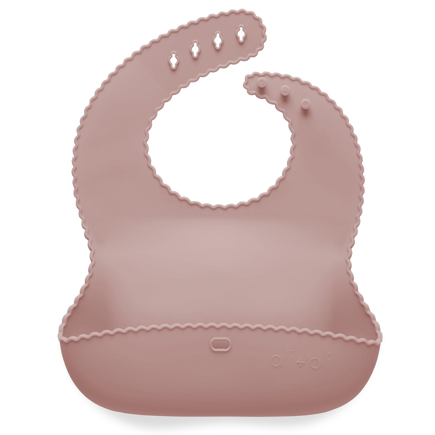 Ali + Oli Silicone Baby Bib Roll Up & Stay Closed